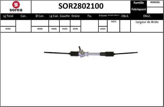 EAI SOR2802100 - Рульовий механізм, рейка avtolavka.club