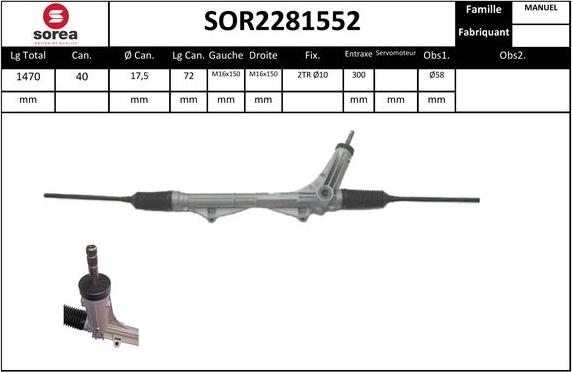 EAI SOR2281552 - Рульовий механізм, рейка avtolavka.club