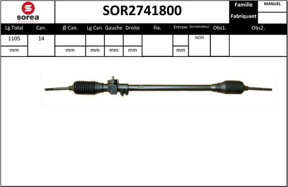 EAI SOR2741800 - Рульовий механізм, рейка avtolavka.club