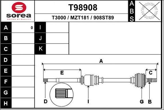 EAI T98908 - Приводний вал avtolavka.club