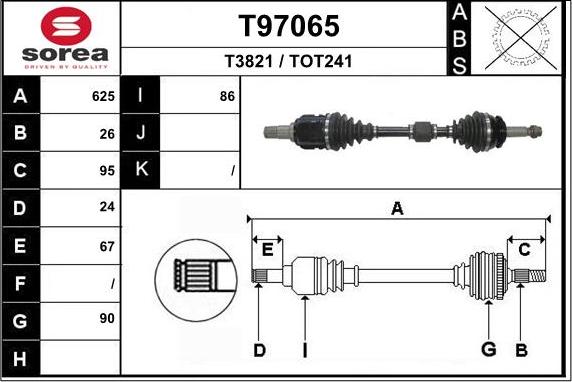 EAI T97065 - Приводний вал avtolavka.club