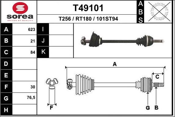 EAI T49101 - Приводний вал avtolavka.club