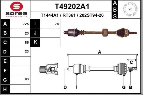 EAI T49202A1 - Приводний вал avtolavka.club