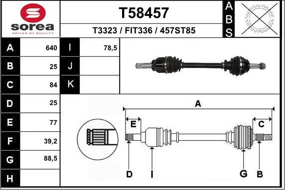 EAI T58457 - Приводний вал avtolavka.club