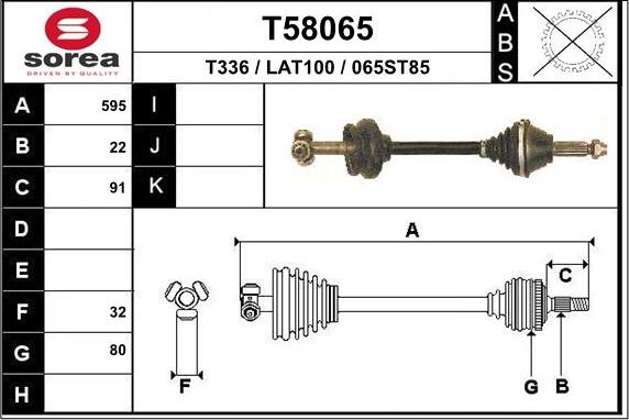 EAI T58065 - Приводний вал avtolavka.club