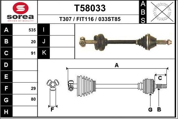 EAI T58033 - Приводний вал avtolavka.club