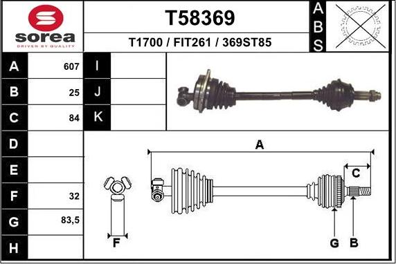 EAI T58369 - Приводний вал avtolavka.club