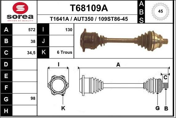 EAI T68109A - Приводний вал avtolavka.club