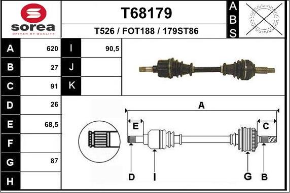 EAI T68179 - Приводний вал avtolavka.club