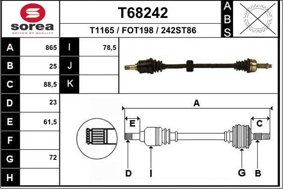 EAI T68242 - Приводний вал avtolavka.club