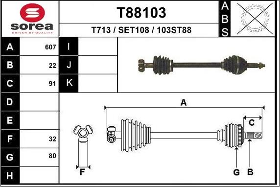 EAI T88103 - Приводний вал avtolavka.club