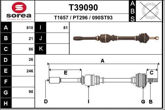 EAI T39090 - Приводний вал avtolavka.club