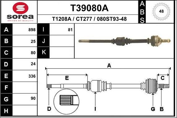 EAI T39080A - Приводний вал avtolavka.club