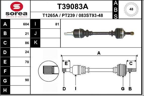 EAI T39083A - Приводний вал avtolavka.club