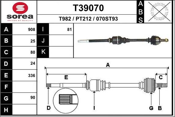 EAI T39070 - Приводний вал avtolavka.club