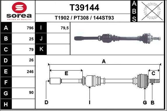 EAI T39144 - Приводний вал avtolavka.club