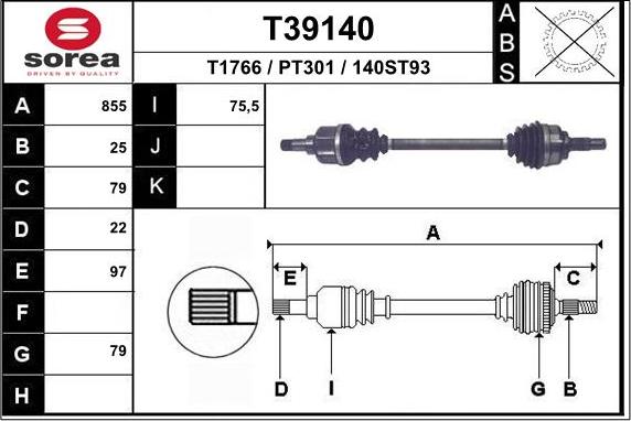 EAI T39140 - Приводний вал avtolavka.club