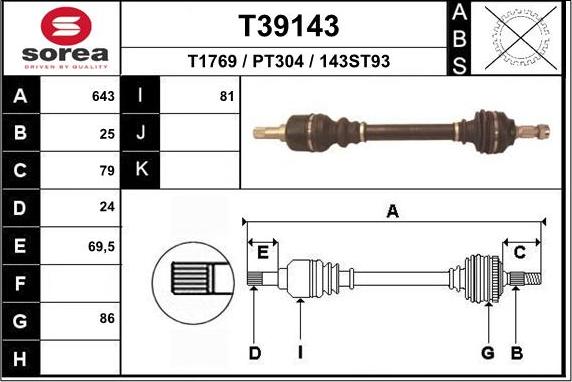 EAI T39143 - Приводний вал avtolavka.club