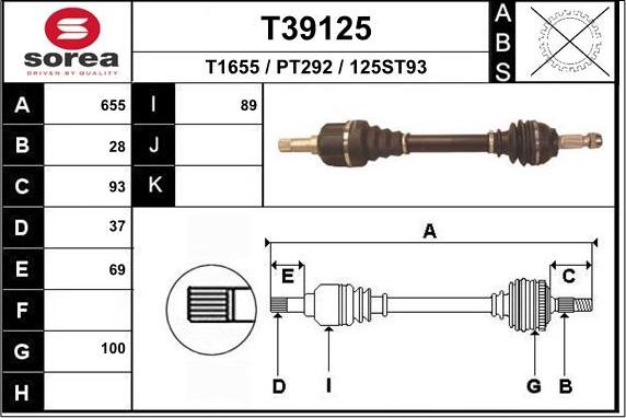 EAI T39125 - Приводний вал avtolavka.club