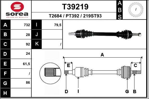 EAI T39219 - Приводний вал avtolavka.club