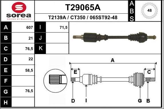 EAI T29065A - Приводний вал avtolavka.club