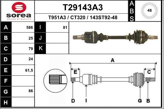 EAI T29143A3 - Приводний вал avtolavka.club