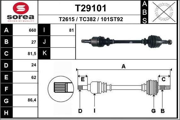 EAI T29101 - Приводний вал avtolavka.club