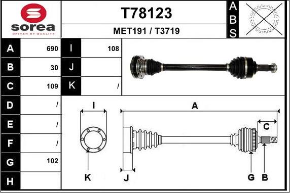 EAI T78123 - Приводний вал avtolavka.club