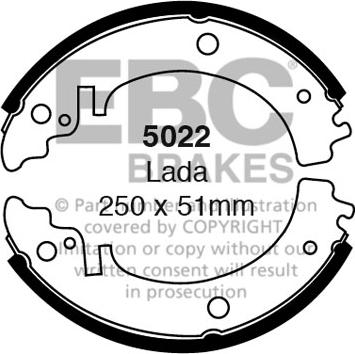 EBC Brakes 5022 - Комплект гальм, барабанний механізм avtolavka.club