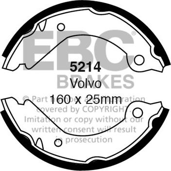 EBC Brakes 5214 - Комплект гальм, барабанний механізм avtolavka.club