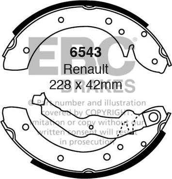 EBC Brakes 6543 - Комплект гальм, барабанний механізм avtolavka.club