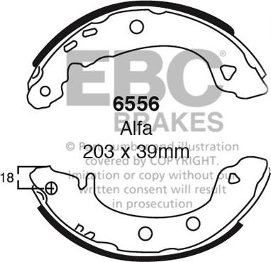 EBC Brakes 6556 - Комплект гальм, барабанний механізм avtolavka.club