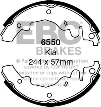 EBC Brakes 6550 - Комплект гальм, барабанний механізм avtolavka.club