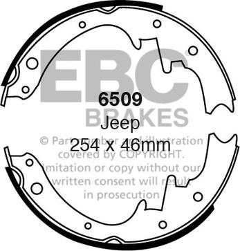 EBC Brakes 6509 - Комплект гальм, барабанний механізм avtolavka.club