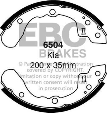 EBC Brakes 6504 - Комплект гальм, барабанний механізм avtolavka.club