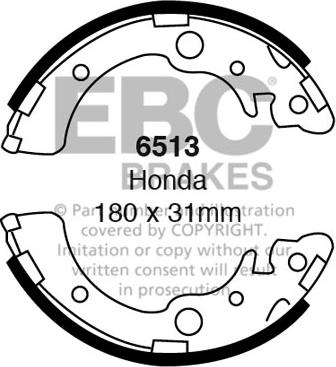 EBC Brakes 6513 - Комплект гальм, барабанний механізм avtolavka.club