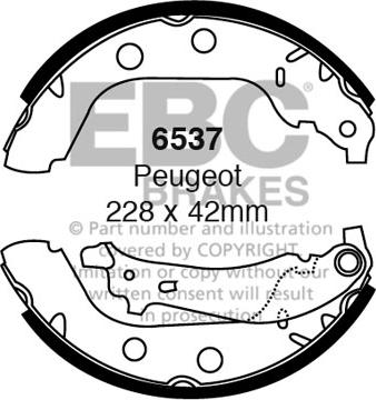 EBC Brakes 6537 - Комплект гальм, барабанний механізм avtolavka.club