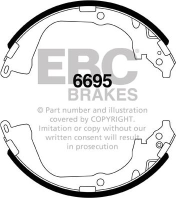 EBC Brakes 6695 - Комплект гальм, барабанний механізм avtolavka.club