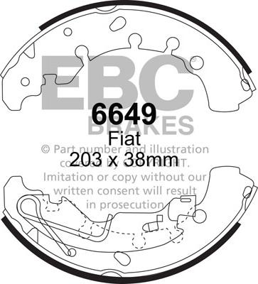 EBC Brakes 6649 - Комплект гальм, барабанний механізм avtolavka.club