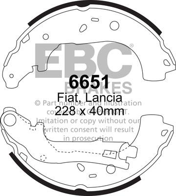 EBC Brakes 6651 - Комплект гальм, барабанний механізм avtolavka.club