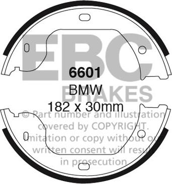 EBC Brakes 6601 - Комплект гальм, барабанний механізм avtolavka.club