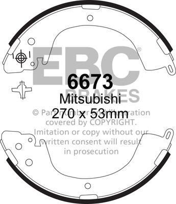 EBC Brakes 6673 - Комплект гальм, барабанний механізм avtolavka.club