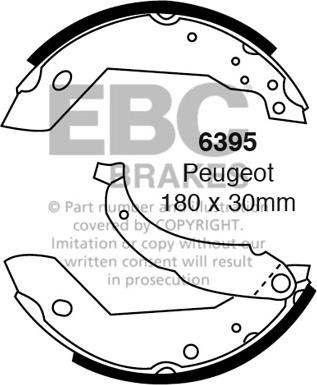 EBC Brakes 6395 - Комплект гальм, барабанний механізм avtolavka.club