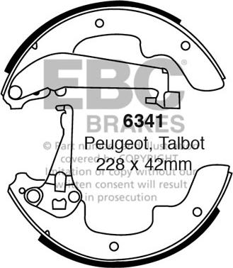 EBC Brakes 6341 - Комплект гальм, барабанний механізм avtolavka.club