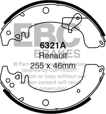 EBC Brakes 6321A - Комплект гальм, барабанний механізм avtolavka.club