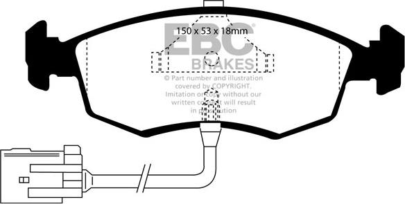 EBC Brakes DP961 - Гальмівні колодки, дискові гальма avtolavka.club