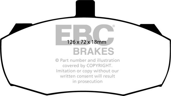 EBC Brakes DP462 - Гальмівні колодки, дискові гальма avtolavka.club