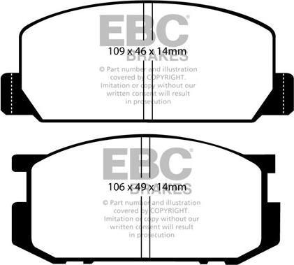 EBC Brakes DP402 - Гальмівні колодки, дискові гальма avtolavka.club