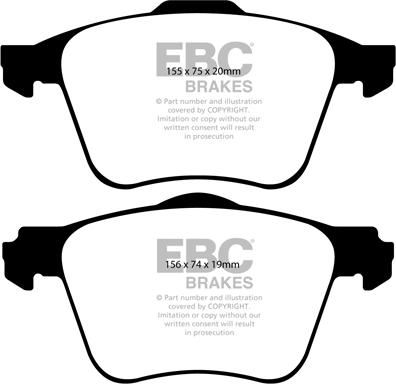 EBC Brakes DP41690R - Гальмівні колодки, дискові гальма avtolavka.club