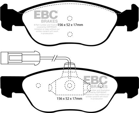 EBC Brakes DP41060R - Гальмівні колодки, дискові гальма avtolavka.club